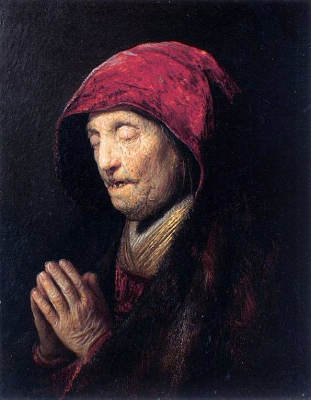 466px-Rembrandt_-_Old_Woman_Praying_-_WGA19161