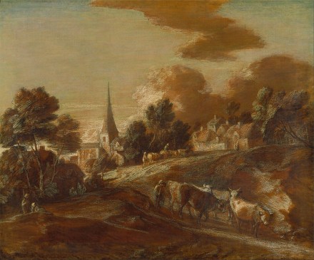 An_Imaginary_Wooded_Village_with_Drovers_and_Cattle_-_Google_Art_Project