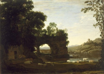 CLAUDIO DE LORENA Landscape with a Rock Arch and River