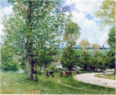 Sisley_-_Cows-In-Pasture,-Louveciennes,-1874