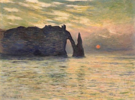 the-cliff-at-etretat-sunset